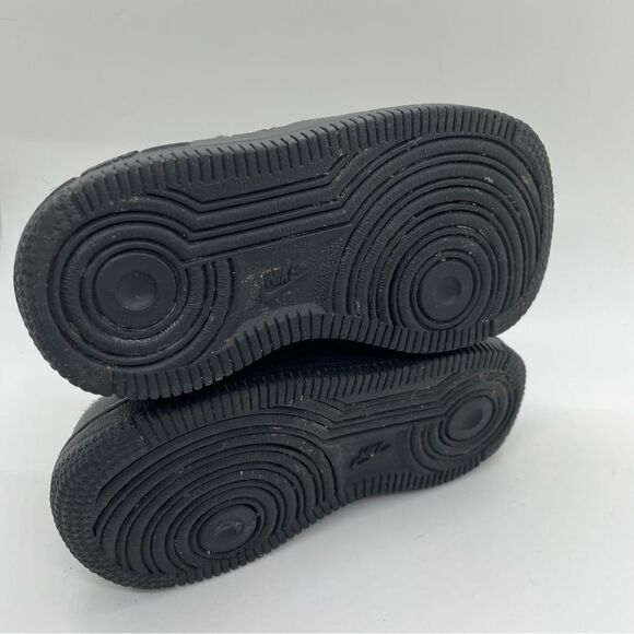 Nike Air Force 1 black kids shoes infant toddler size 6C lace 6 C basketball - Picture 5 of 8